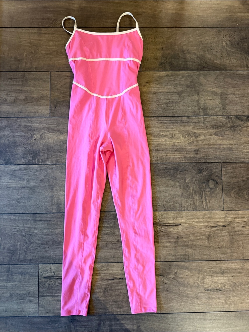 l*space Pink One-Piece Jumpsuit with White Trim